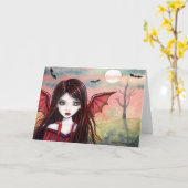 Carte de Vampire d'Halloween par Molly Harrison (Fleur jaune)