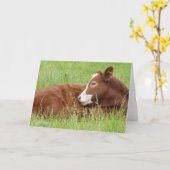 Carte de veau dormante (Fleur jaune)