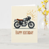 Carte de vélo d'aventure d'anniversaire (Fleur jaune)