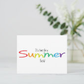 Carte de vente de fête d'été de typographie arc-en (Debout devant)