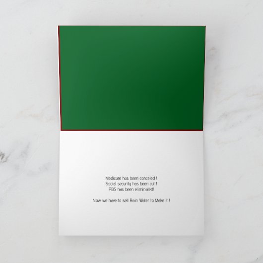 Carte de vente de pluie (Intérieur)