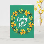 Carte de verdure amoureuse chanceuse (Fleur jaune)