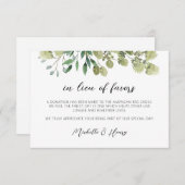 Carte de verdure élégante rustique en guise de fav (Devant / Derrière)