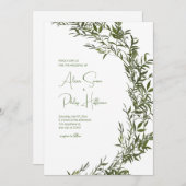 Carte de verdure florale dans le style aquarelle M (Devant / Derrière)