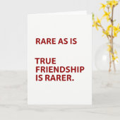 Carte de véritable amitié rare (Fleur jaune)