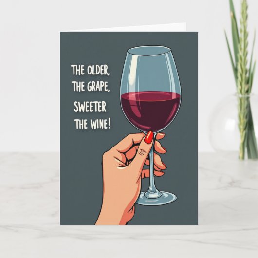 Carte de verre à main chic pour anniversaire (Devant)
