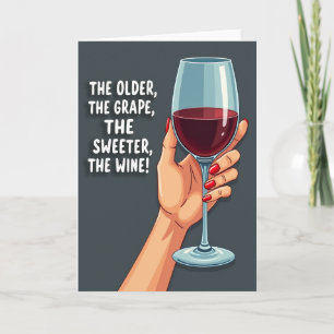 Carte de verre à main élégante pour anniversaire