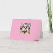 Carte de verre teinté Caniche Blanc Mignon (Dos)