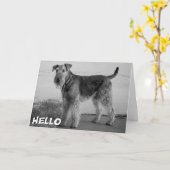 Carte de vers pour chiot Airedale - Vers (Fleur jaune)