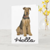 Carte de vers pour chiot Airedale - Verset (Fleur jaune)