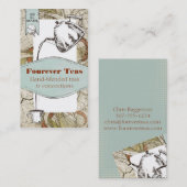 Carte de versement de tasse de thé de théière de (Devant / Derrière)