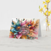 Carte de verset Avec Dieu tout est possible (Fleur jaune)
