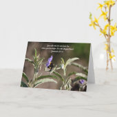Carte de verset biblique Abeille cherchant du nect (Fleur jaune)