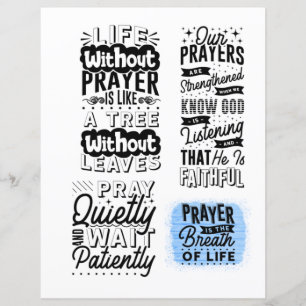 Carte de verset biblique et citation pour album de