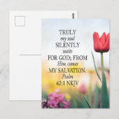 Carte de verset biblique sur carte postale pour Ps (Devant / Derrière)