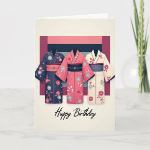 Carte de Vêtement Floral pour Anniversaire