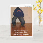 Carte -de-vêtements, anniversaire de -de-corps (Fleur jaune)