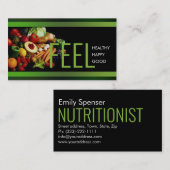 Carte de vie saine avec bordure verte (Devant / Derrière)