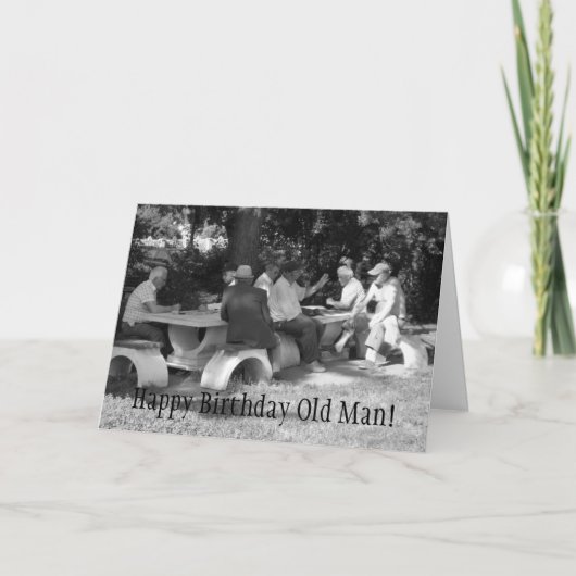 Carte de vieil homme de joyeux anniversaire (Devant)