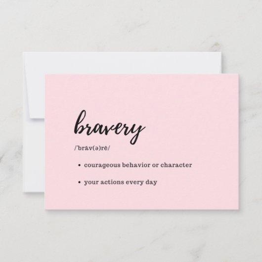 Carte de vigilance - Définition de la bravoure (Devant)