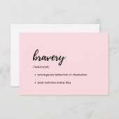 Carte de vigilance - Définition de la bravoure (Devant / Derrière)