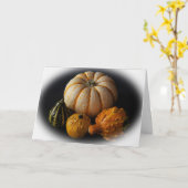 Carte de vignette de gourdes et citrouilles (Fleur jaune)