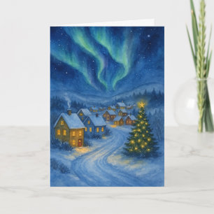 Carte de village de Noël Aurora