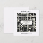 Carte de ville moderne pointer nouvelle adresse dé (Devant / Derrière)