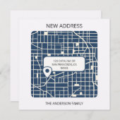 Carte de ville moderne pointer nouvelle adresse dé (Devant / Derrière)