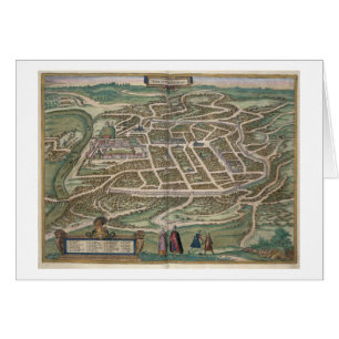 Carte de Vilnius, Lithuanie, de 'Civitates Orbis T