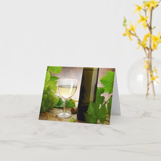 Carte de vin blanc (Fleur jaune)