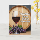 Carte de vin de la fête des mères Ruby (Fleur jaune)