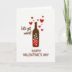 Carte de vin drôle et bizarre pour la Saint-Valent