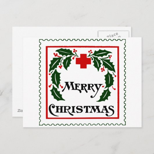 CARTE DE VINTAGE DE NOËL (Devant / Derrière)