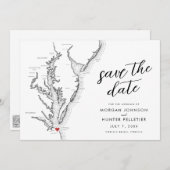 Carte de Virginia Beach Mariage Moderne (Devant / Derrière)