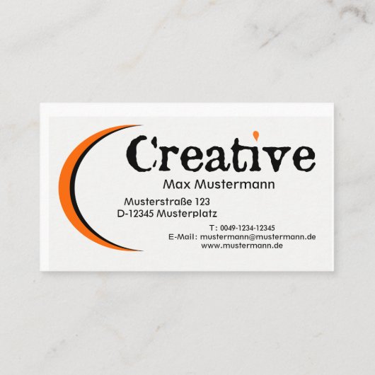 Carte de visa "Creative" (Dos)