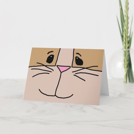 Carte de visage de lapin de Pâques/Pâques pour des (Devant)