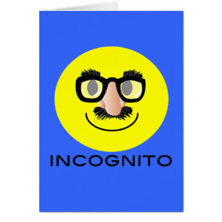 'CARTE de VISAGE incognito
