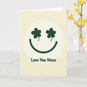 Carte de Visage Sourire pour Nièce (Fleur jaune)