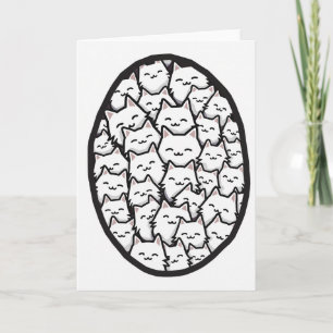 Carte de Visages de Chatons Heureux