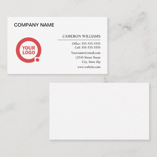 Carte de visite (Devant / Derrière)