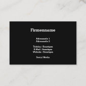 Carte de visite (Dos)