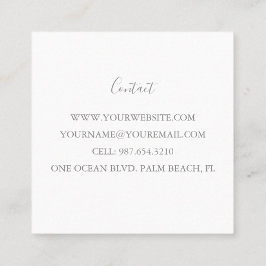 Carte de visite (Dos)