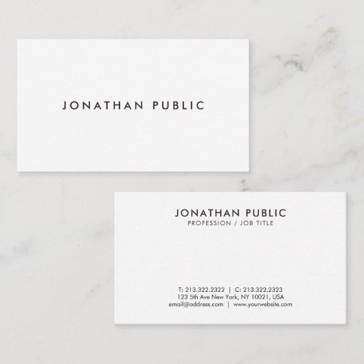 Carte de visite (Devant / Derrière)