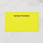 Carte de visite (Dos)