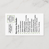 Carte de visite (Dos)