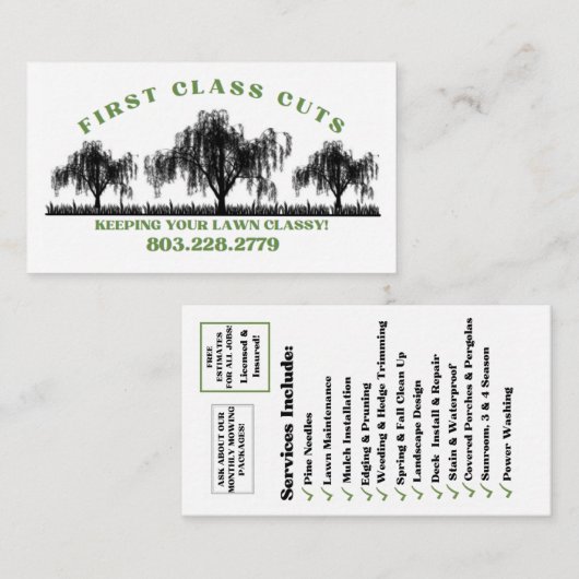 Carte de visite (Devant / Derrière)