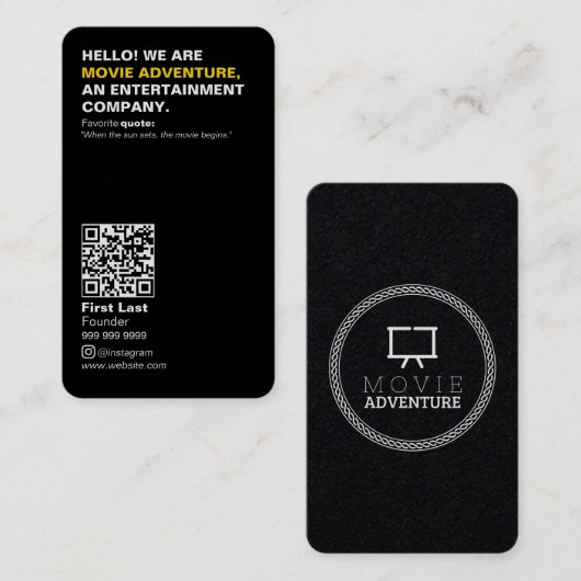 Carte de visite (Devant / Derrière)