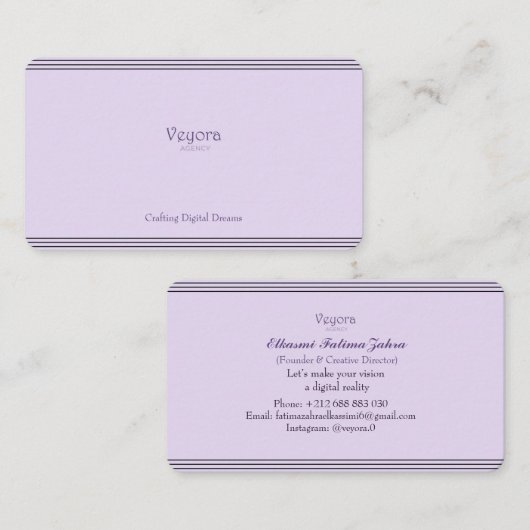 Carte de visite (Devant / Derrière)