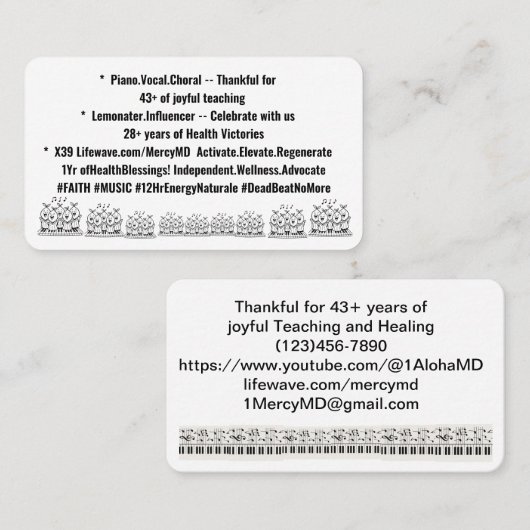 Carte de visite (Devant / Derrière)